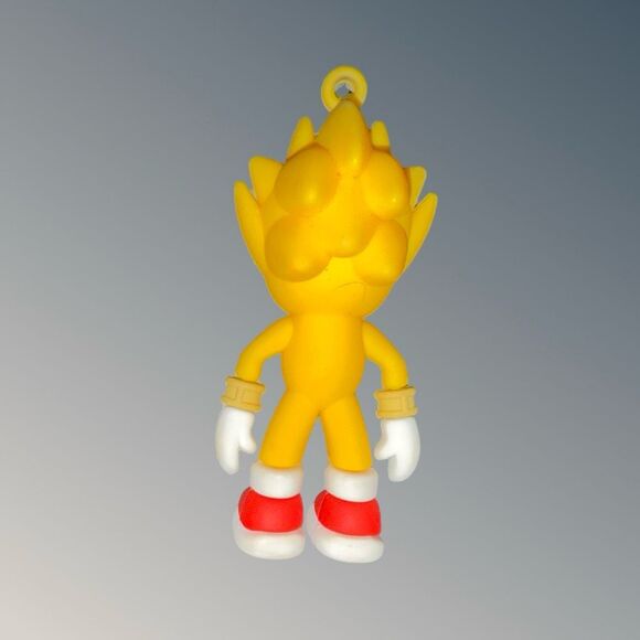 New Yellow Sonic The Hedgehog Chaos Control Super Sonic 3D Figural Keychain Clip - Picture 4 of 7